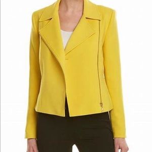 Tahari yellow motorcycle jacket